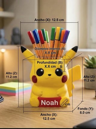 Supporto Penne 3D Personalizzato con Nome