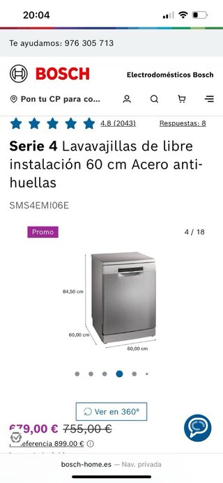 Lavavajillas Bosch Serie 4 Silence