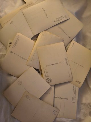 Set di cartoline vintage di spazi liminali urbani
