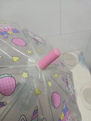 Paraguas transparente unicornios infantil