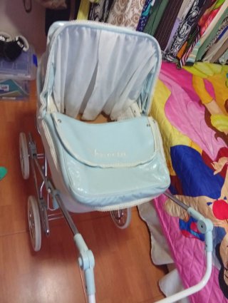 Capazo de bebé Venecia azul para niñas