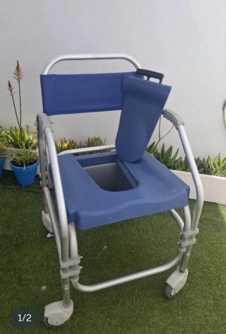 Silla de ducha azul PVC