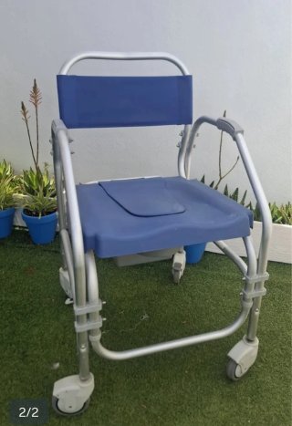 Silla de ducha azul PVC
