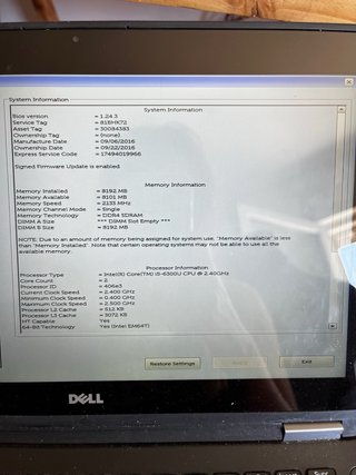 Dell Latitude E7270 Táctil