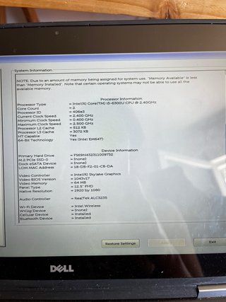 Dell Latitude E7270 Táctil