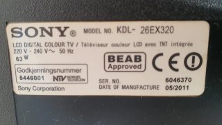 Sony Bravia TV 26" Monitor, mando Lauson