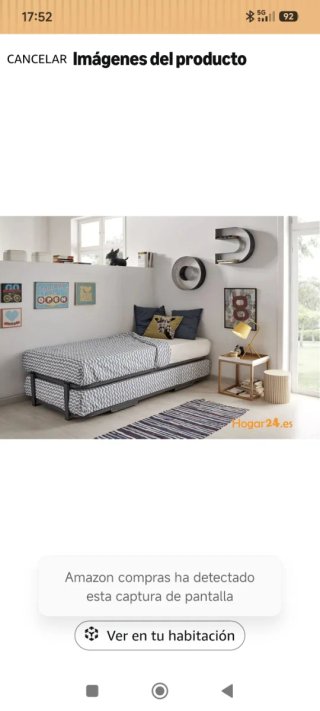 Somier cama nido metálico y madera