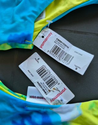 Bikini Yamamay mujer S + 3/M azul amarillo