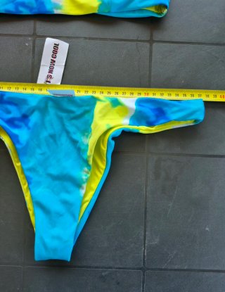 Bikini Yamamay mujer S + 3/M azul amarillo