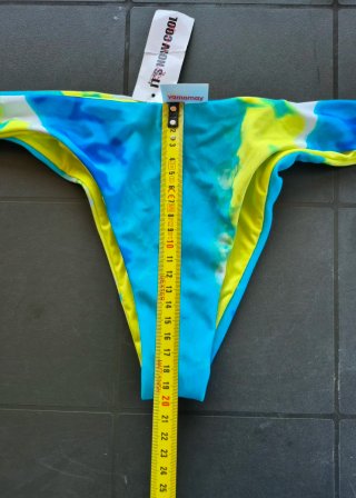 Bikini Yamamay mujer S + 3/M azul amarillo