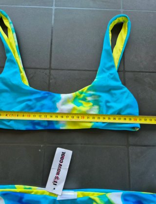 Bikini Yamamay mujer S + 3/M azul amarillo