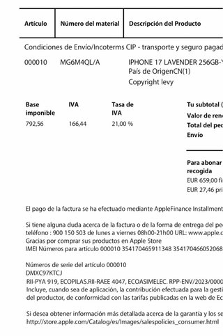 iPhone 17 Lavanda 256GB
