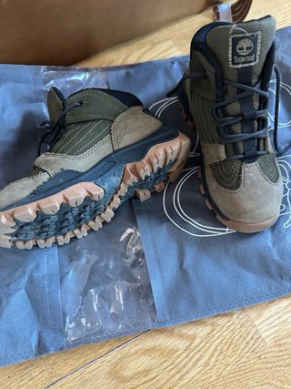 Botas Timberland niño marrones y verdes