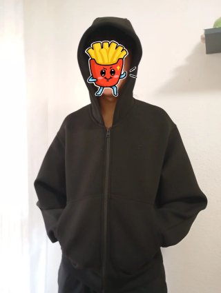 Chaqueta Pull&Bear Negra Cremallera