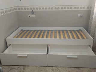 Cama IKEA BRIMNES 90x200 con cajones