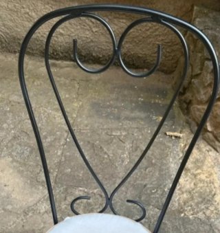 Mesa plegable forja y 2 sillas Córdoba