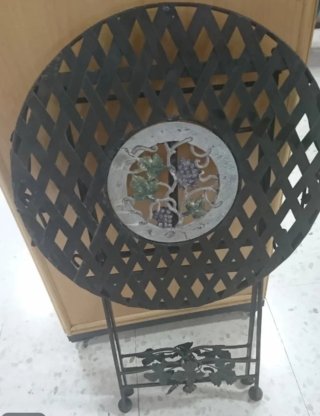 Mesa plegable forja y 2 sillas Córdoba