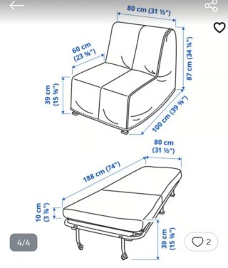 Sofá Cama Individual Ikea LYCKSELE LÖVÅS