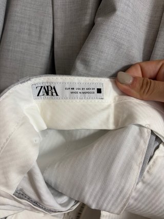 Traje Zara Gris Hombre Un Solo Uso