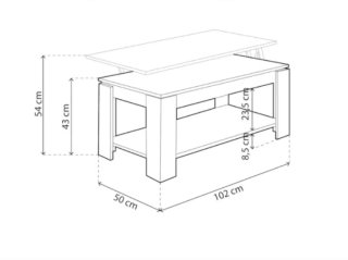 Conjunto Muebles Salón Blanco y Roble