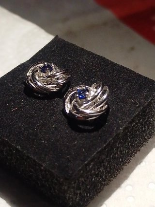 Pendientes Plata y Zafiro