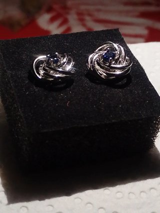 Pendientes Plata y Zafiro