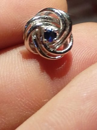 Pendientes Plata y Zafiro