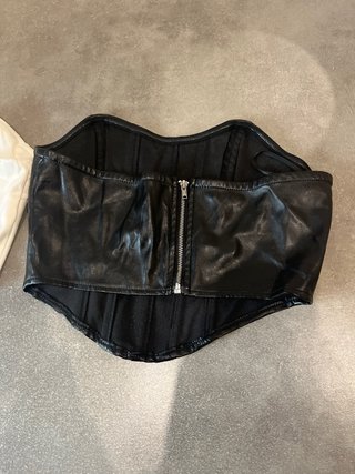 Corset negro y blanco talla única