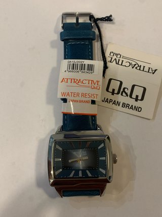 Reloj Q&Q Rectangular Azul Nuevo