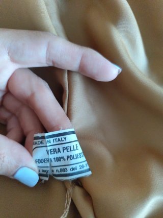Chaqueta de piel marrón