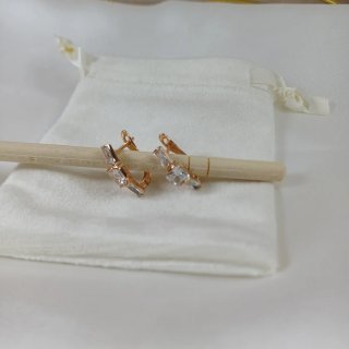 Pendientes Chapado Oro 18k y Cristales