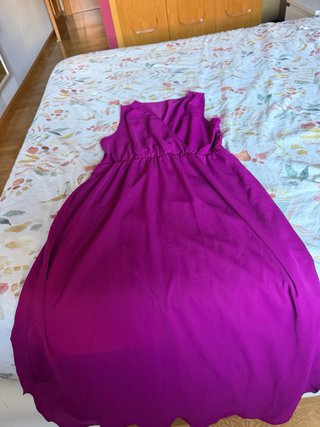 Vestido largo fucsia