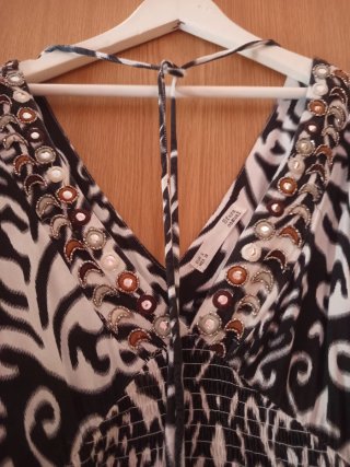 Vestido Sfera Negro y Blanco Talla S