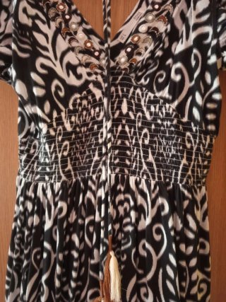 Vestido Sfera Negro y Blanco Talla S