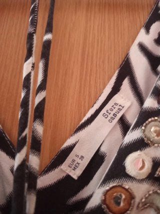 Vestido Sfera Negro y Blanco Talla S