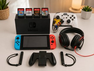 Nintendo Switch + 4 Giochi + Controller Mario
