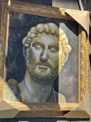 Cuadro Busto Romano Dorado