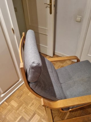 Hamaca Ikea Madera Funda Gris