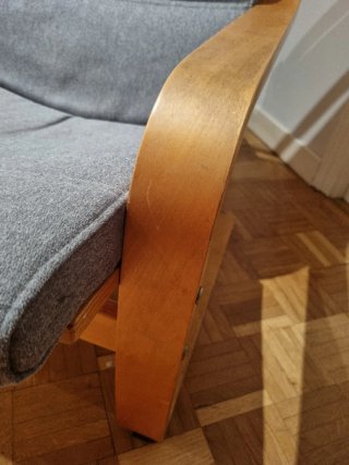 Hamaca Ikea Madera Funda Gris