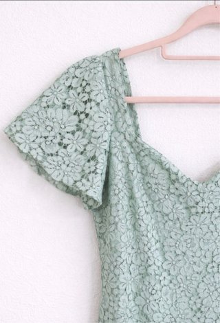 Vestido Zara Renda Verde