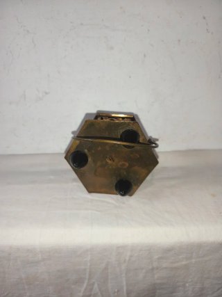 Portavelas quemador vintage bronce