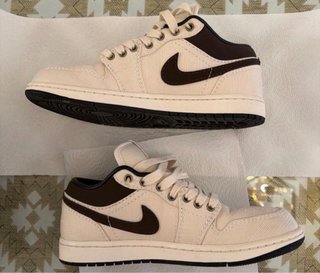 Jordan 1 Low Premium Originales Beige/Negro