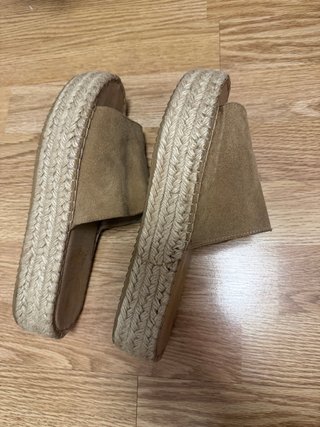 Sandalias plataforma beige/marrón