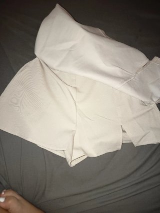 Falda pantalón Stradivarius beige