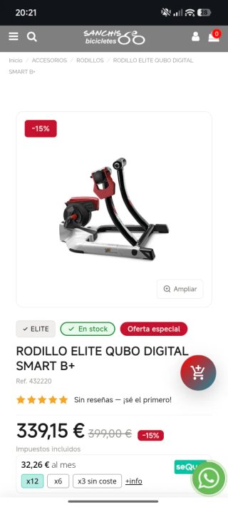 Rodillo Elite Qubo Digital Smart B+