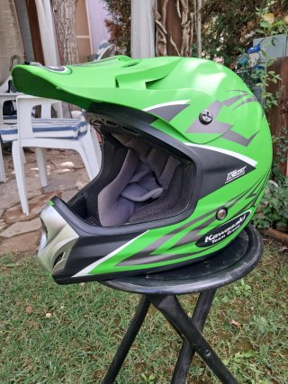 Casco Enduro Kawasaki K-MX Verde talla L