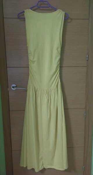 Vestido largo Zara amarillo Talla S