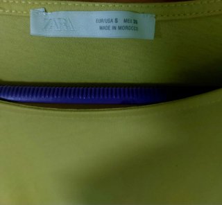 Vestido largo Zara amarillo Talla S
