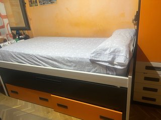 Habitación juvenil completa naranja
