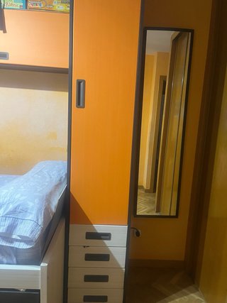 Habitación juvenil completa naranja